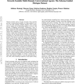 Towards Scalable Multi-Domain Conversational Agents: The Schema-Guided Dialogue Dataset - arXiv