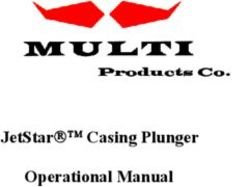 JETSTAR CASING PLUNGER OPERATIONAL MANUAL