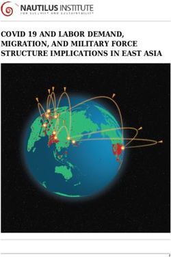 COVID 19 AND LABOR DEMAND, MIGRATION, AND MILITARY FORCE STRUCTURE IMPLICATIONS IN EAST ASIA