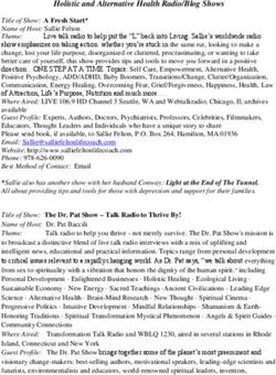 Holistic and Alternative Health Radio/Blog Shows