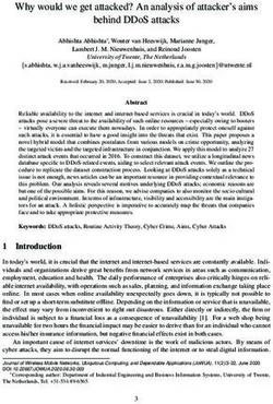 WHY WOULD WE GET ATTACKED? AN ANALYSIS OF ATTACKER'S AIMS BEHIND DDOS ATTACKS