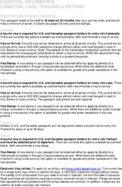 ESSENTIAL INFORMATION CAMBODIA, LAOS, THAILAND & VIETNAM