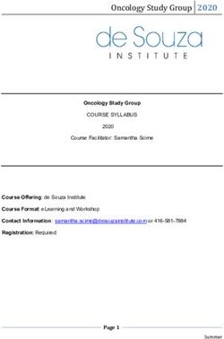 Oncology Study Group 2020 - de Souza Institute
