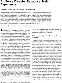 Air Force Disaster Response: Haiti Experience