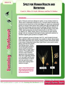 SPELT FOR HUMAN HEALTH AND NUTRITION - Washington ...