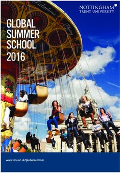 GLOBAL SUMMER SCHOOL 2016 - www.ntu.ac.uk/globalsummer