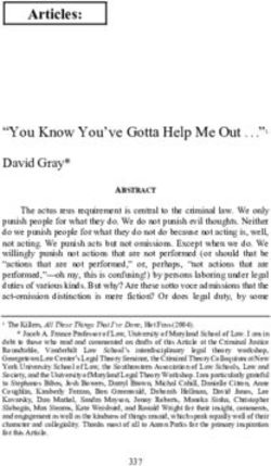 Articles: "You Know You've Gotta Help Me Out "1 - Penn ...