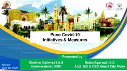 Pune Covid-19 Initiatives & Measures - Presented by Shekhar Gaikwad I.A.S Commissioner, PMC - NIDM