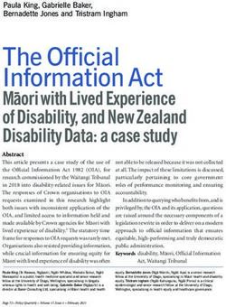 The Official Information Act - Ma-ori with Lived Experience of Disability, and New Zealand Disability Data: a case study