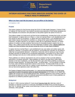 INTERIM GUIDANCE FOR FOOD SERVICES DURING THE COVID-19 PUBLIC HEALTH EMERGENCY