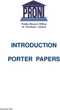 INTRODUCTION PORTER PAPERS - November 2007