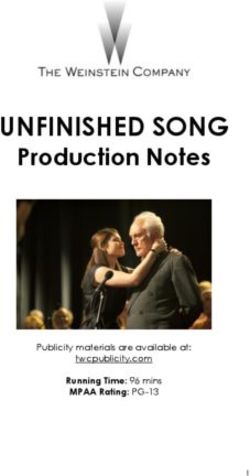 UNFINISHED SONG Production Notes - Running Time: 96 mins MPAA Rating: PG-13