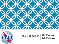 IPV6 OVERVIEW ITU IPV6 AND - IOT WORKSHOP