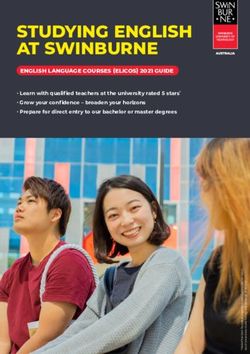 STUDYING ENGLISH AT SWINBURNE - ENGLISH LANGUAGE COURSES (ELICOS) 2021 GUIDE Learn with qualified teachers at the university rated 5 stars* ...
