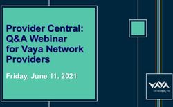 Provider Central: Q&A Webinar for Vaya Network Providers - Friday, June 11, 2021 - Vaya Health
