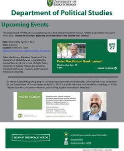 Department of Political Studies - USask Arts and Science