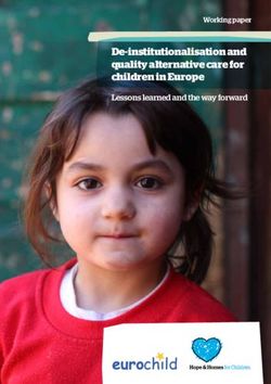 De-institutionalisation and quality alternative care for children in Europe - Lessons learned and the way forward