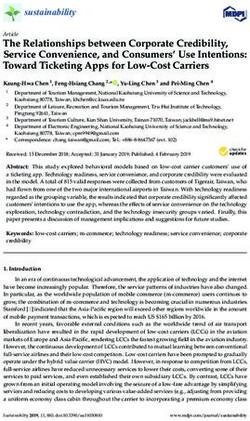 The Relationships between Corporate Credibility, Service Convenience, and Consumers' Use Intentions: Toward Ticketing Apps for Low-Cost Carriers ...