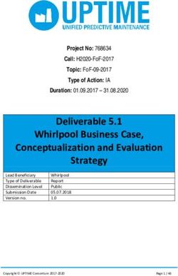Deliverable 5.1 Whirlpool Business Case, Conceptualization and Evaluation