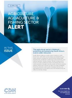 ALERT AGRICULTURE, AQUACULTURE & FISHING SECTOR