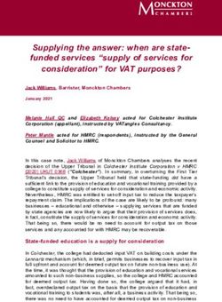 Supplying the answer: when are state-funded services "supply of services for consideration" for VAT purposes? - Monckton Chambers