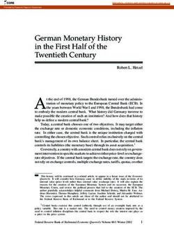 German Monetary History in the First Half of the Twentieth Century - CORE