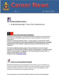 Dates to Diarise in Term 2