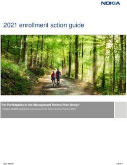 2021 enrollment action guide - For Participants in the Management Retiree Plan Design* - Benefits Answers Plus