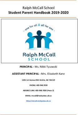 STUDENT PARENT HANDBOOK 2019-2020 - RALPH MCCALL SCHOOL