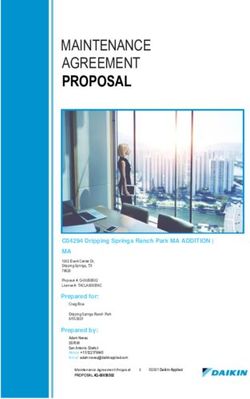 MAINTENANCE AGREEMENT PROPOSAL