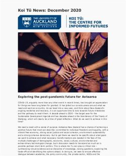 Koi Tū News: December 2020 - Exploring the post-pandemic future for Aotearoa - Koi Tū: The Centre for Informed Futures