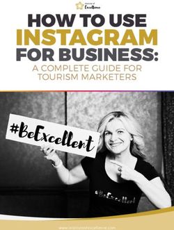 INSTAGRAM HOW TO USE A COMPLETE GUIDE FOR TOURISM MARKETERS - Institute of Excellence
