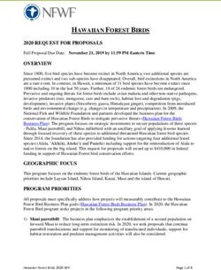 HAWAIIAN FOREST BIRDS - National Fish and Wildlife