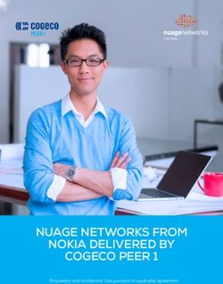 NUAGE NETWORKS FROM NOKIA DELIVERED BY COGECO PEER 1 - Proprietary and confidential. Use pursuant to applicable agreement