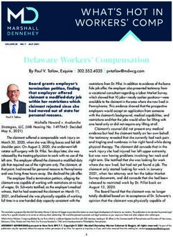 WHAT'S HOT IN WORKERS' COMP - Marshall Dennehey