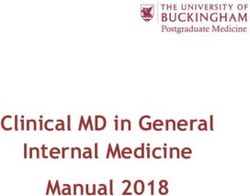 Clinical MD in General Internal Medicine Manual 2018 - University of ...