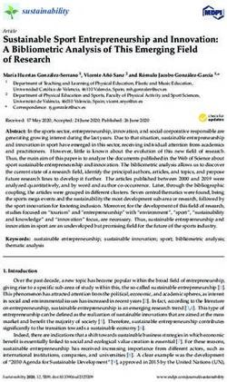Sustainable Sport Entrepreneurship and Innovation: A Bibliometric Analysis of This Emerging Field of Research - MDPI