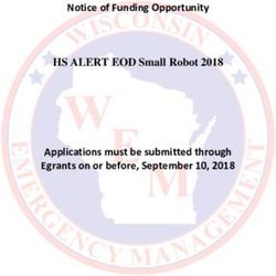 Notice of Funding Opportunity Applications must be submitted through Egrants on or before, September 10, 2018 - HS ALERT EOD Small Robot 2018