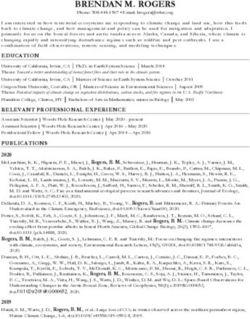 BRENDAN M. ROGERS Phone: 508-444-1507 Email: Woodwell Climate Research Center