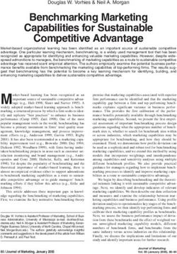 Benchmarking Marketing Capabilities for Sustainable Competitive Advantage