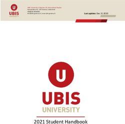 2021 Student Handbook - Last update: Dec 31 2020 - UBIS