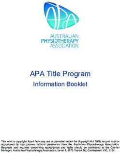 APA Title Program Information Booklet - Australian Physiotherapy Association