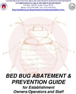 BED BUG ABATEMENT & PREVENTION GUIDE - for Establishment Owners/Operators and Staff