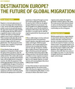 DESTINATION EUROPE? THE FUTURE OF GLOBAL MIGRATION
