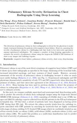 Pulmonary Edema Severity Estimation in Chest Radiographs Using Deep Learning - OpenReview