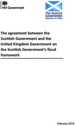 The agreement between the Scottish Government and the United Kingdom Government on the Scottish Government's fi scal framework - February 2016