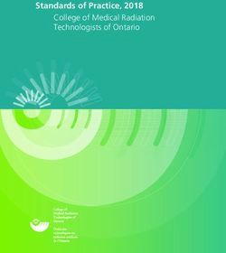 Standards of Practice, 2018 - College of Medical Radiation Technologists of Ontario - CMRTO