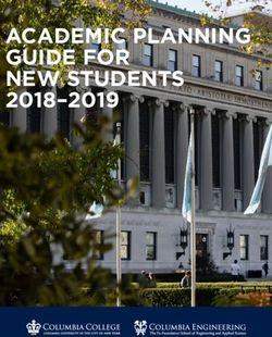 ACADEMIC PLANNING GUIDE FOR NEW STUDENTS 2018-2019 - Columbia ...