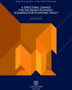 A STRUCTURAL CHANGE FOR THE ITALIAN ECONOMY: SCENARIOS FOR ECONOMIC POLICY - AUTUMN 2020