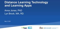 DISTANCE LEARNING TECHNOLOGY AND LEARNING APPS - ANNA JONES, PHD LYN BROCK, MA, RD - UC ANR